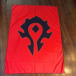 World of Warcraft Horde Flag Red and Black